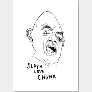 Sloth love chunk Posters and Art